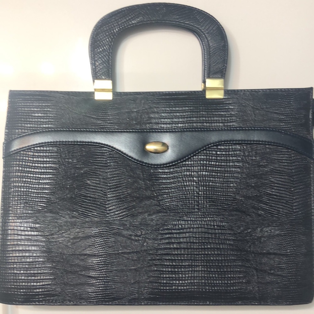 🦋Vintage Navy Office Tote Bag - Picture 2 of 13